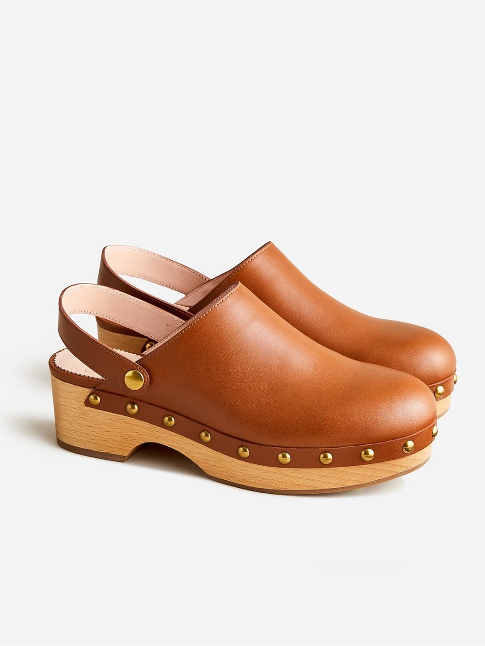 J. Crew | Convertible Leather Clogs Wood Sole